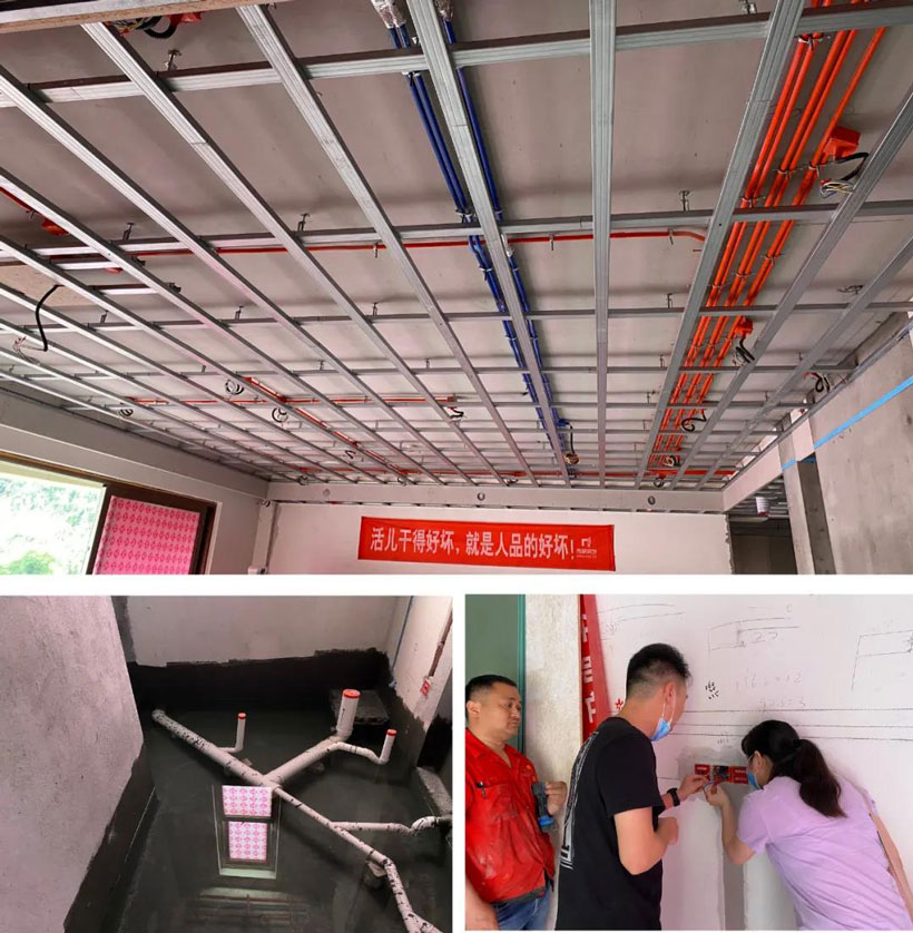 带你领略杭州尚层别墅装饰工地隐蔽工程验收