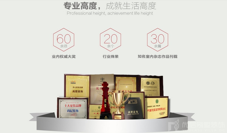 尚层别墅装饰企业荣誉